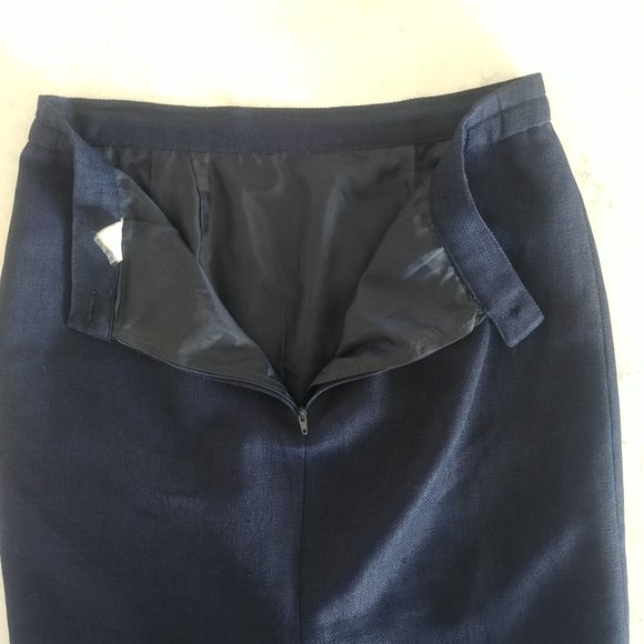 Vintage Herman Geist mod navy blue little skirt suit navy blue size 8 - Picture 16 of 16
